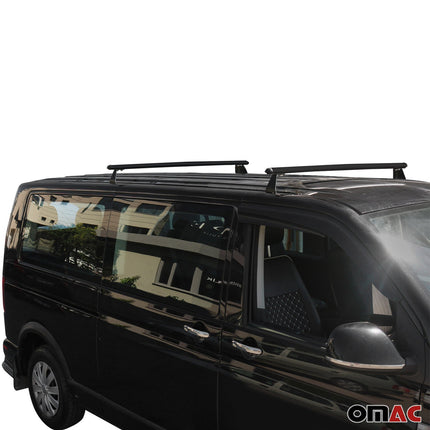Dachträger Grundtäger für Nissan NV200 2009-2020 75kg Aluminium Schwarz 2 tlg