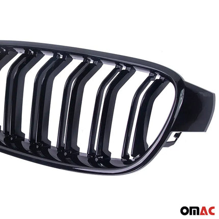 Nieren Grill Kühlergrill für BMW 4er F32 F33 F36 2013-2020 M-Tech Schwarz Glanz