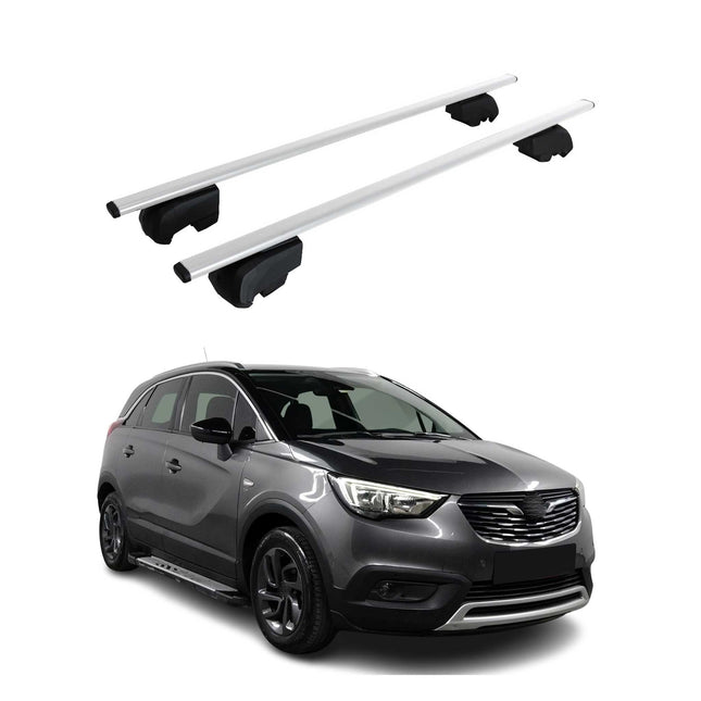 Dachträger Gepäckträger für Opel Vauxhall Crossland X 2017-2024 ABE Silber