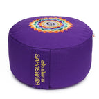lila / Symbol: Chakra Kronen-Chakra mit OM (Sahasrara) / Buchweizenschalen / 33 x 33 x 15 cm