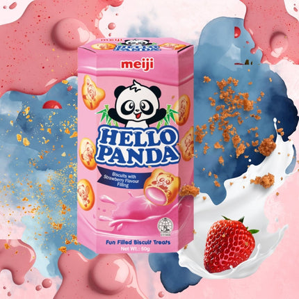 SEO. Meiji Hello Panda Kekse mit Erdbeerfüllung 50g - Linkreich