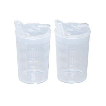 melinip Schnabelbecher ECO Trinkdeckel 4 mm Auslass farblos-natur | Beutel (10 Stück)