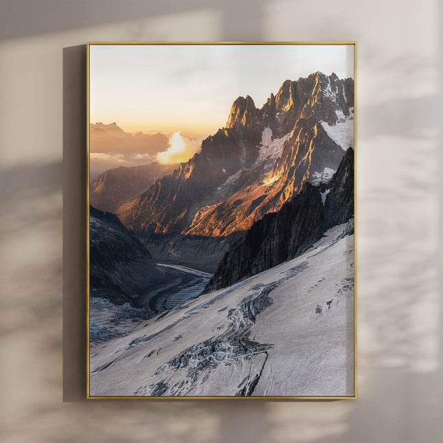Mer de Glace Print – Chamonix Glacier and Vallée Blanche Wall Art