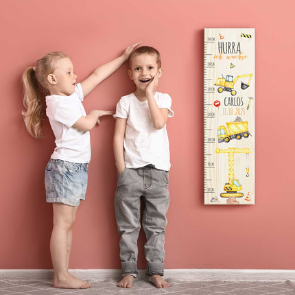 SEO. Messlatte als Abschiedsgeschenk - Bienen - mit Namen der Kinder aus Holz - Linkreich