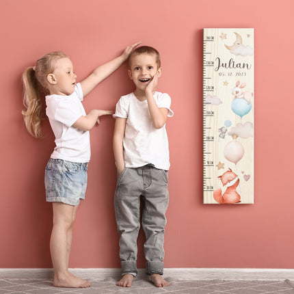 SEO. Messlatte mit Namen für Kinder im Ballon Design - Linkreich