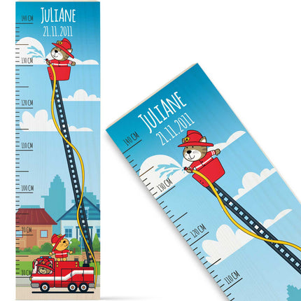 SEO. Messlatte mit Namen für Kinder im Feuerwehr Design - Linkreich