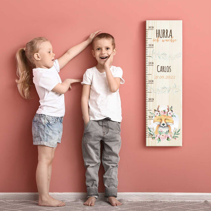 SEO. Messlatte mit Namen für Kinder im Fuchs Design - Linkreich