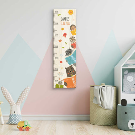 SEO. Messlatte mit Namen für Kinder im Lesetiere Design - Linkreich