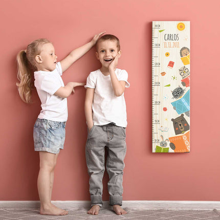 SEO. Messlatte mit Namen für Kinder im Lesetiere Design - Linkreich