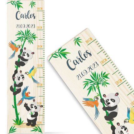 SEO. Messlatte mit Namen für Kinder im Panda Design - Linkreich