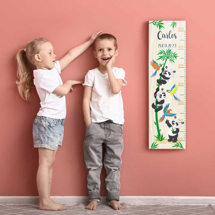 SEO. Messlatte mit Namen für Kinder im Panda Design - Linkreich