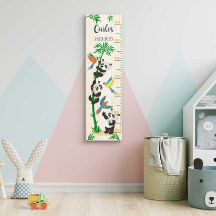 SEO. Messlatte mit Namen für Kinder im Panda Design - Linkreich