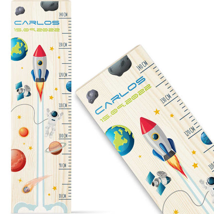 SEO. Messlatte mit Namen für Kinder im Rakete Design - Linkreich