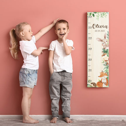 SEO. Messlatte mit Namen für Kinder im Waldtiere Design - Linkreich