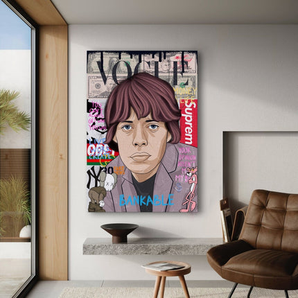 Mick Jagger - Leinwandbild Pop Art (Canvas) kaufen bei Linkreich – Jetzt entdecken!