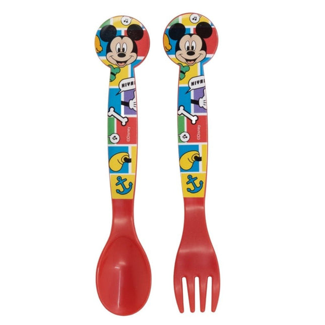 SEO. Micky Maus Kinder Plastik Besteck Set - 2 Teile - Linkreich