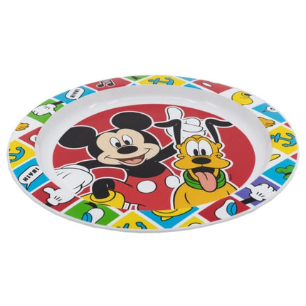 SEO. Micky Maus Pluto Plastik - Teller Kunststoffset für Kinder - Mikrowelle geeignet - Linkreich