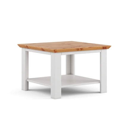 SEO. Milano Elite Massivholz Kiefer Couchtisch | Farbe Weiß/Kiefer - Linkreich