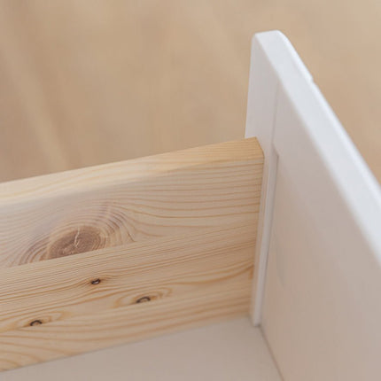 SEO. Milano Elite Massivholz Kiefer Lowboard Kommode 2.2 | Farbe Weiß/Kiefer - Linkreich