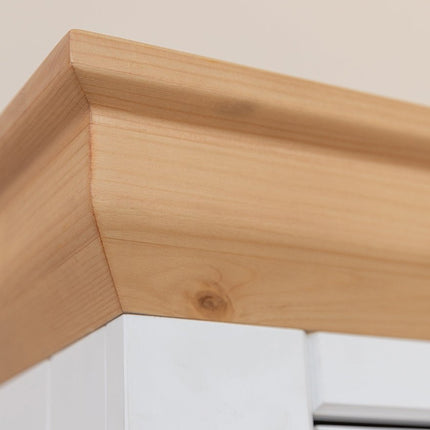 SEO. Milano Elite Massivholz Kiefer Lowboard Kommode 2.2 | Farbe Weiß/Kiefer - Linkreich