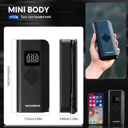 Mini Elektrische Luftpumpe 7 - 150PSI 5 Modi (Fahrrad Luftpumpen) kaufen bei Linkreich – Jetzt entdecken!