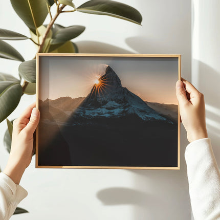 Matterhorn Sunset Print – Fine Art Wall Decor of Swiss Alps