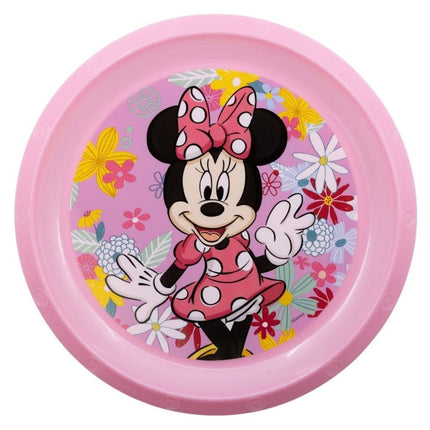 SEO. Minnie Maus Plastik - Teller Kunststoffset für Kinder - Mikrowelle geeignet - Linkreich