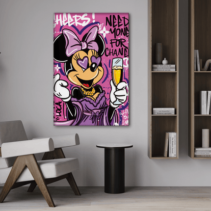 Minnie needs Money - Leinwandbild Pop Art / Motivation (Canvas) kaufen bei Linkreich – Jetzt entdecken!