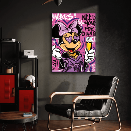 Minnie needs Money - Leinwandbild Pop Art / Motivation (Canvas) kaufen bei Linkreich – Jetzt entdecken!