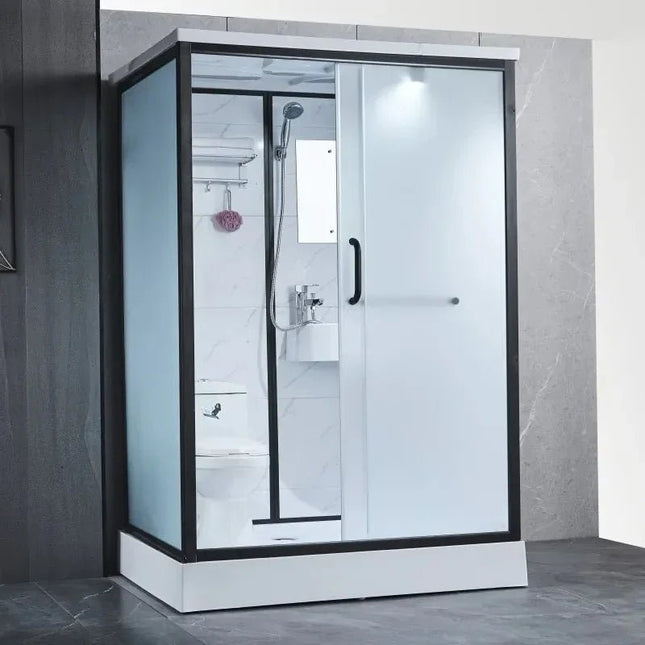 Mobile Duschkabine mit WC & Waschbecken – 140×110×215 cm – Komplettmodul - Linkreich