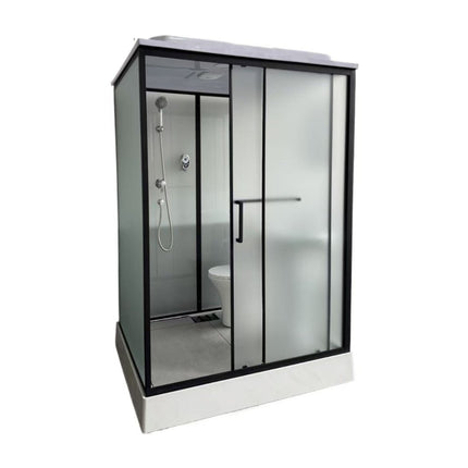 Mobile Duschkabine mit WC & Waschbecken – 140×110×215 cm – Komplettmodul (Duschkabinen) kaufen bei Linkreich – Jetzt entdecken!