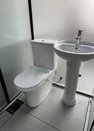 Mobile Shower Cabin with Toilet & Sink – 140×110×215 cm – Complete Module