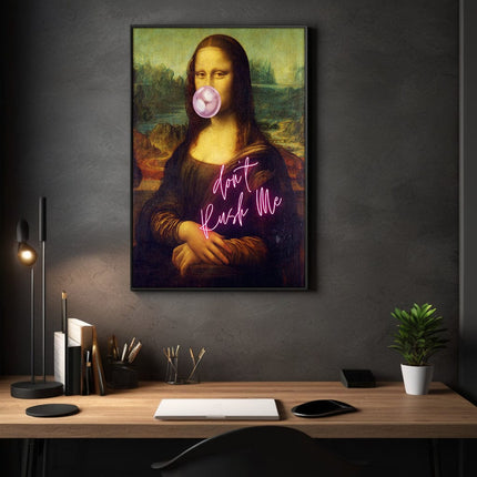 Mona Lisa don't rush me - Leinwandbild Quotes (Canvas) kaufen bei Linkreich – Jetzt entdecken!