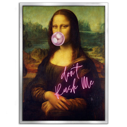 Mona Lisa don't rush me - Leinwandbild Quotes (Canvas) kaufen bei Linkreich – Jetzt entdecken!