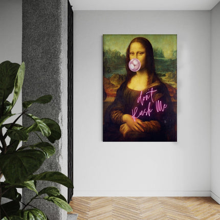Mona Lisa don't rush me - Leinwandbild Quotes (Canvas) kaufen bei Linkreich – Jetzt entdecken!