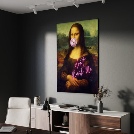 Mona Lisa don't rush me - Leinwandbild Quotes (Canvas) kaufen bei Linkreich – Jetzt entdecken!