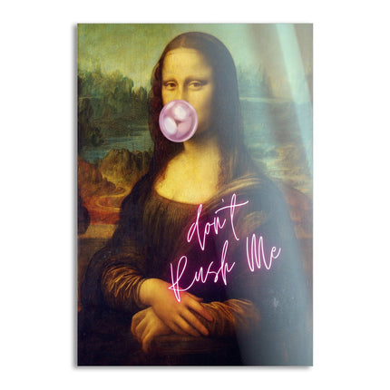Mona Lisa don't rush me - Leinwandbild Quotes (Canvas) kaufen bei Linkreich – Jetzt entdecken!