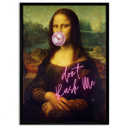 Mona Lisa don't rush me - Leinwandbild Quotes (Canvas) kaufen bei Linkreich – Jetzt entdecken!