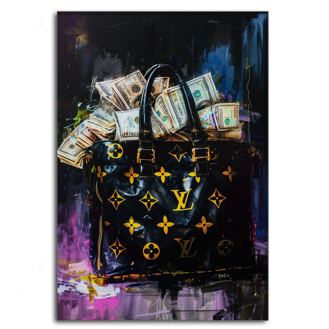 Money Stacks - Leinwandbild Pop Art / Luxuriös (Canvas) kaufen bei Linkreich – Jetzt entdecken!