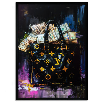 Money Stacks - Leinwandbild Pop Art / Luxuriös (Canvas) kaufen bei Linkreich – Jetzt entdecken!