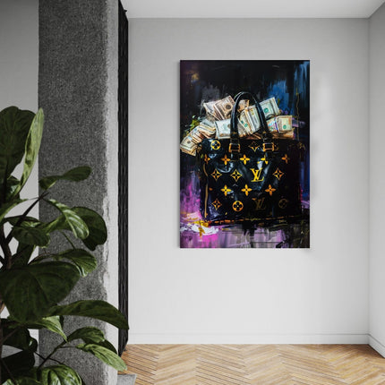 Money Stacks - Leinwandbild Pop Art / Luxuriös (Canvas) kaufen bei Linkreich – Jetzt entdecken!