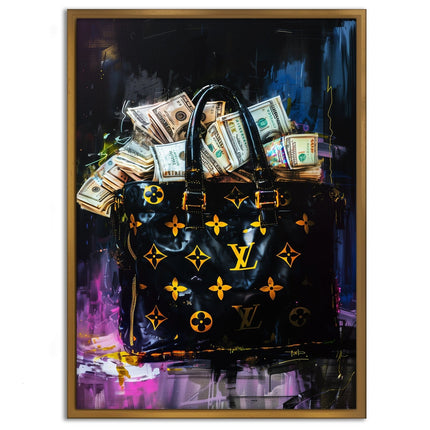 Money Stacks - Leinwandbild Pop Art / Luxuriös (Canvas) kaufen bei Linkreich – Jetzt entdecken!