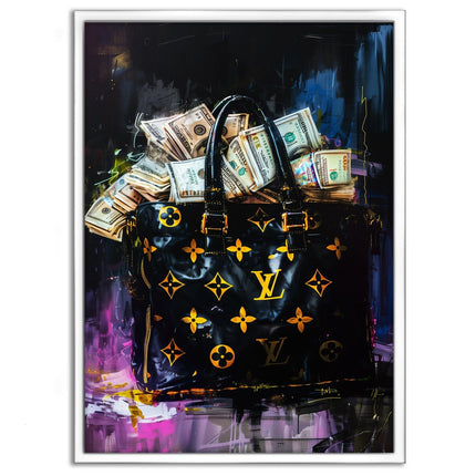 Money Stacks - Leinwandbild Pop Art / Luxuriös (Canvas) kaufen bei Linkreich – Jetzt entdecken!