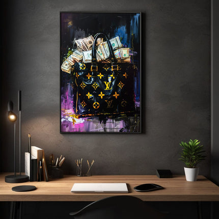 Money Stacks - Leinwandbild Pop Art / Luxuriös (Canvas) kaufen bei Linkreich – Jetzt entdecken!