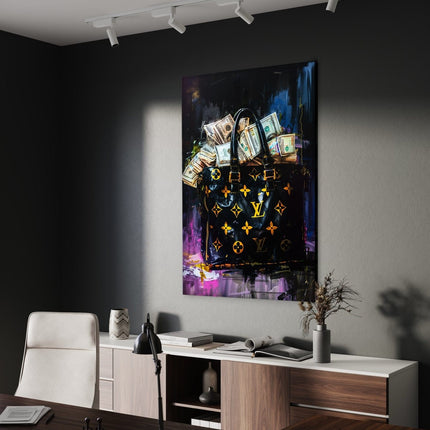 Money Stacks - Leinwandbild Pop Art / Luxuriös (Canvas) kaufen bei Linkreich – Jetzt entdecken!