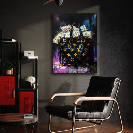 Money Stacks - Leinwandbild Pop Art / Luxuriös (Canvas) kaufen bei Linkreich – Jetzt entdecken!