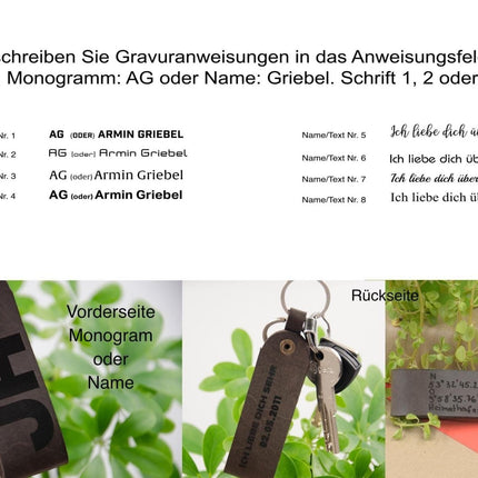 Monogramm - Schlüsselanhänger. Personalisierter Schlüsselanhänger mit Gravur. Geschenk zum Vatertag, Geschenk für ihn. Geburtstagsgeschenk. () kaufen bei Linkreich – Jetzt entdecken!