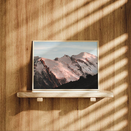Mont Blanc Massif Sunset Wall Art - Chamonix Photography Print