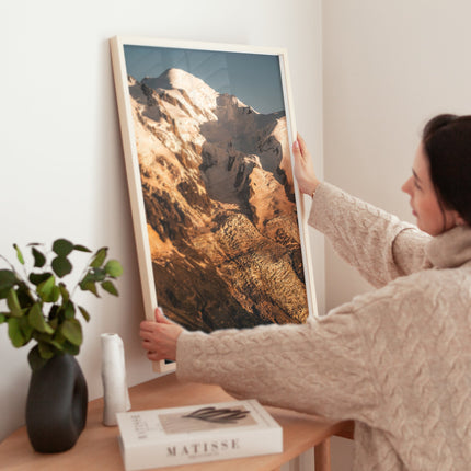 Mont Blanc Golden Hour Wall Art Print – Chamonix Mountain Photography