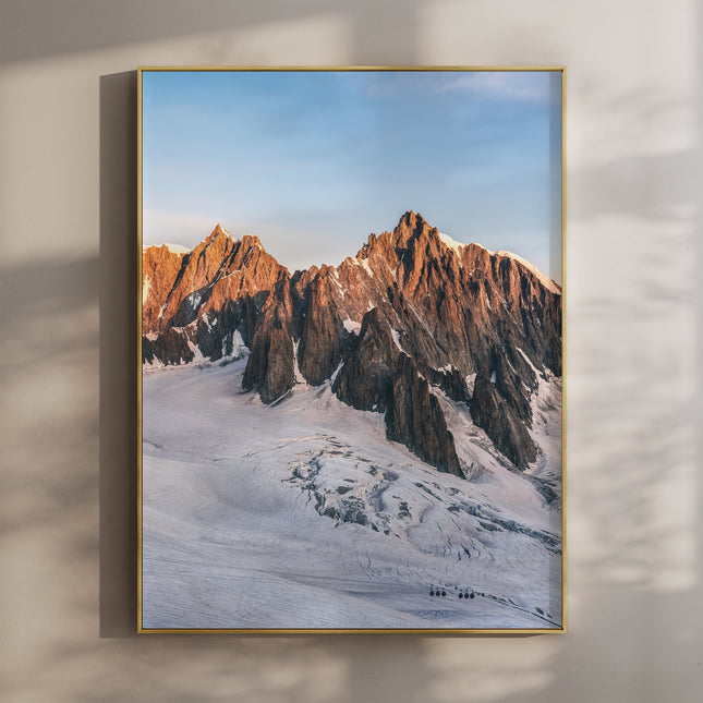 Mont Blanc du Tacul Wall Art Print – Chamonix Golden Hour Print